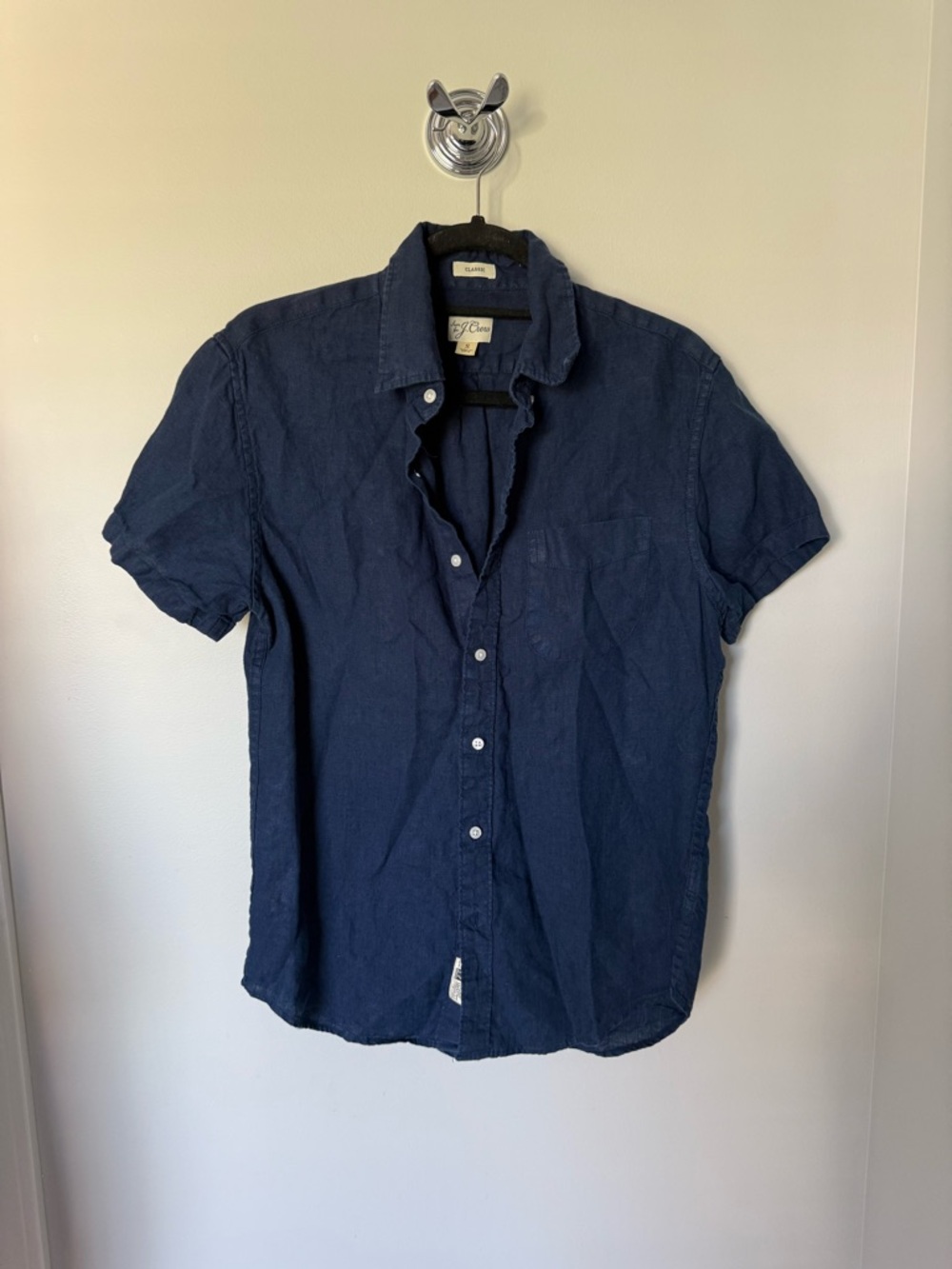 Baird McNutt for J Crew Short-sleeve Irish Linen Shirt Classic Fit